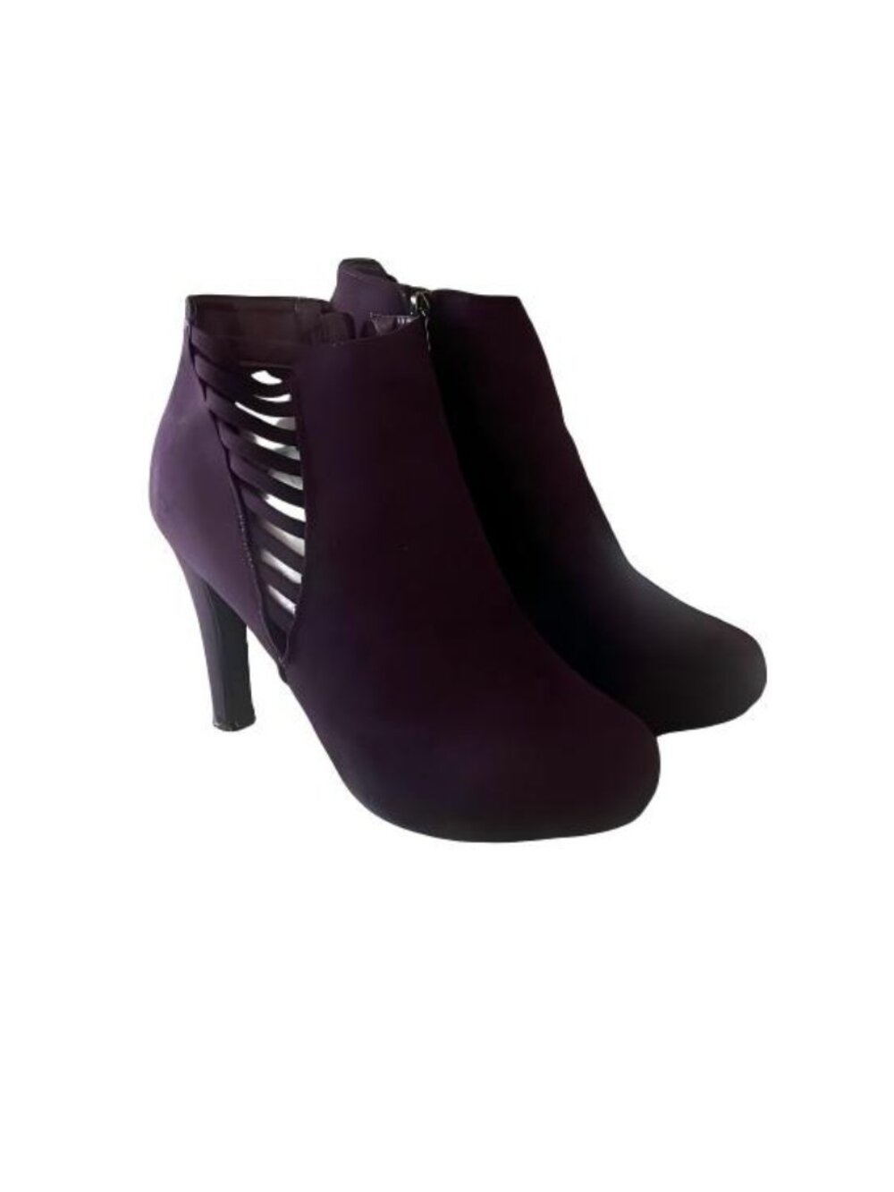 LANE BRYANT BRUSHED SUEDE ANKLE BOOTIES